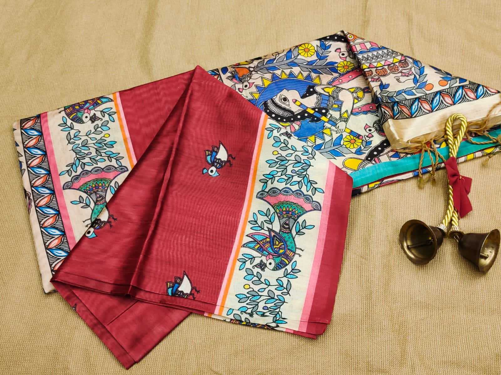 YNF TUSSAR SILK RWS MADHUBANI WHOLESALE SAREES MANUFACTURER